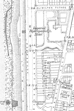 Details of 1893 OS Map showing 3 promenades and imperial hotel
