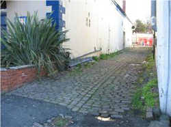 Fig. 25 Setted rear alley next to the No.3 pub