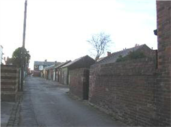 Fig. 26 Rear alley and garages between Lincoln Road and Whitegate Drive