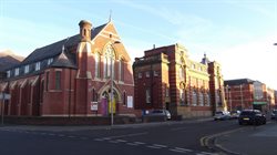 Fig. 3  Former Springfield Road Methodist Church adjacent to Grade II listed Central Library