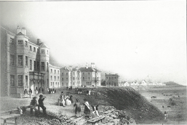 Illustrated image of Blackpool coastline in 1836