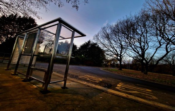 Blackpool Zoo bus stop and shelter