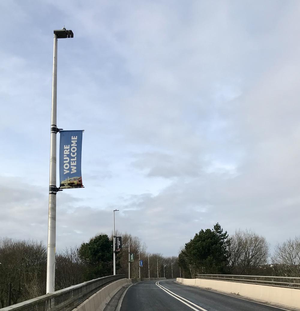 Street lights on Yeadon Way in Blackpool