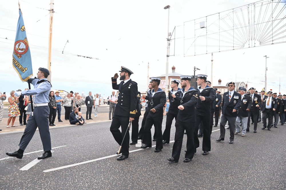 Armed forces marching.