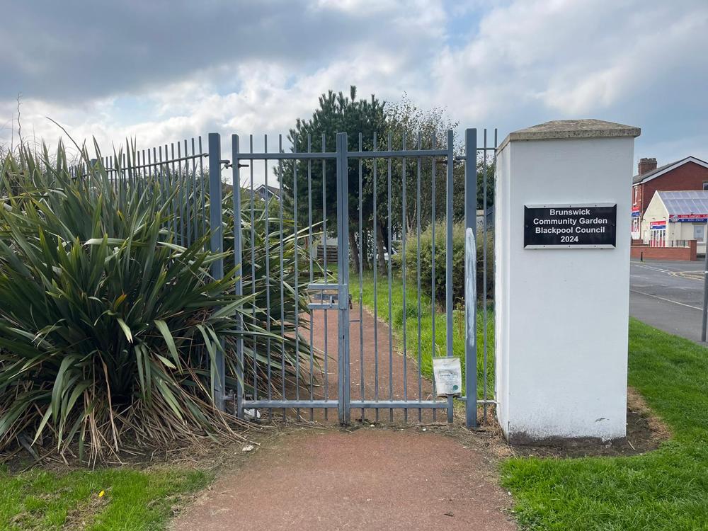 Gates leading to the Talbot and Brunswick Peace Garden