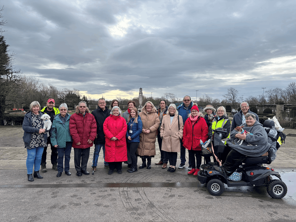 A group of people smiling for a photo 