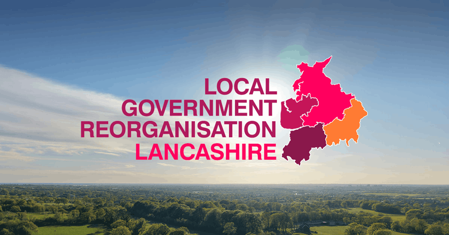 A logo of Local Government Reorganisation Lancashire 
