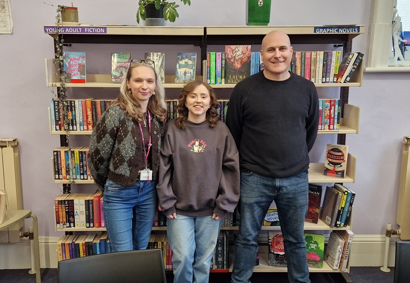 Image of Blackpool Council Libraries Team, pictured Left to right: Molly Grundy, Lois McWilliam, Alan Woods from Blackpool Council’s Libraries team