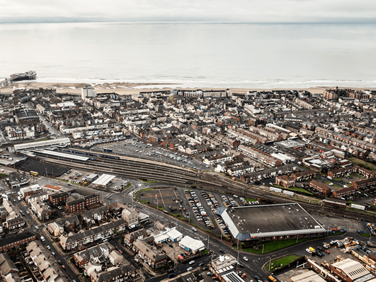 Aerial photo of Blackpool