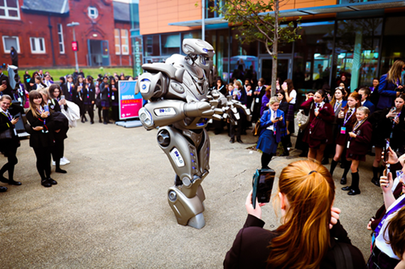 Titan the robot at MEGA Festival