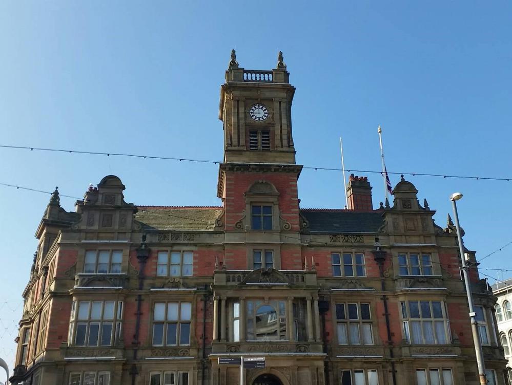Main entrance to Blackpool Town Hall