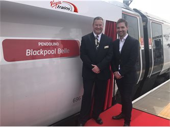 Virgin Trains has named one of its Pendolinos Blackpool Belle to celebrate the launch of its first electric services to and from the resort today (Monday 21 May).  
 
 
 
  
The 390013 Pendolino carries the name made famous by the resort’s first illuminated tram and an excursion train which took...