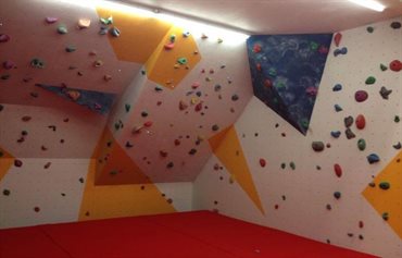 Bouldering wall at Blackpool Sports centre