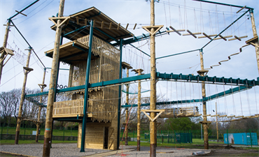 Blackpool high ropes, outdoor hire wire activity course