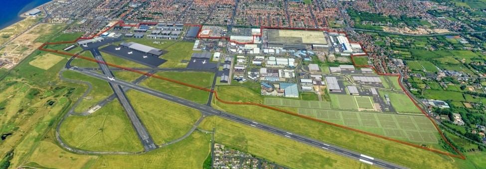 An artists impression of a built out Blackpool Enterprise Zone