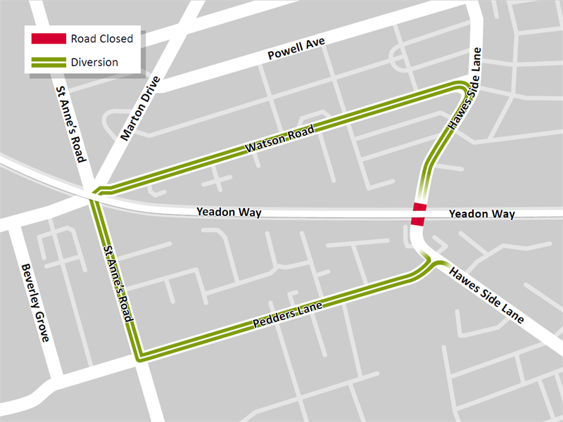 Hawes Side Lane map