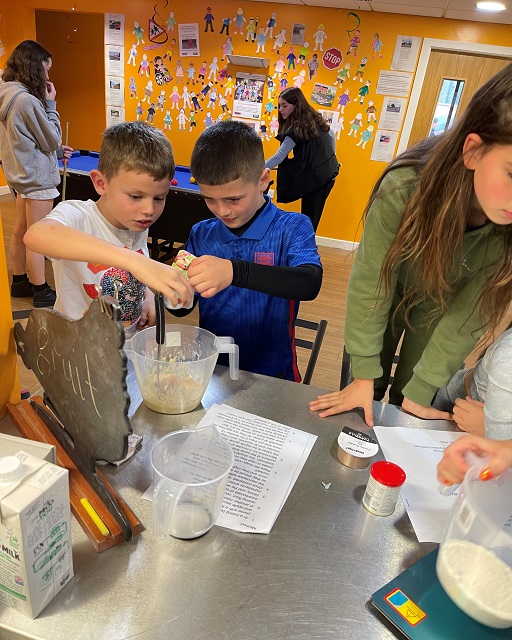 Children tasting food