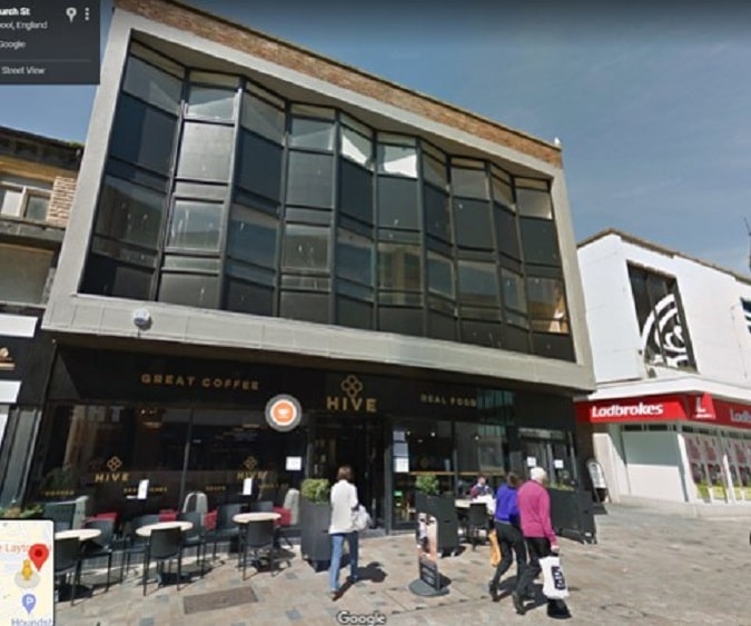 External picture of Hive Cafe Church Street after renovation