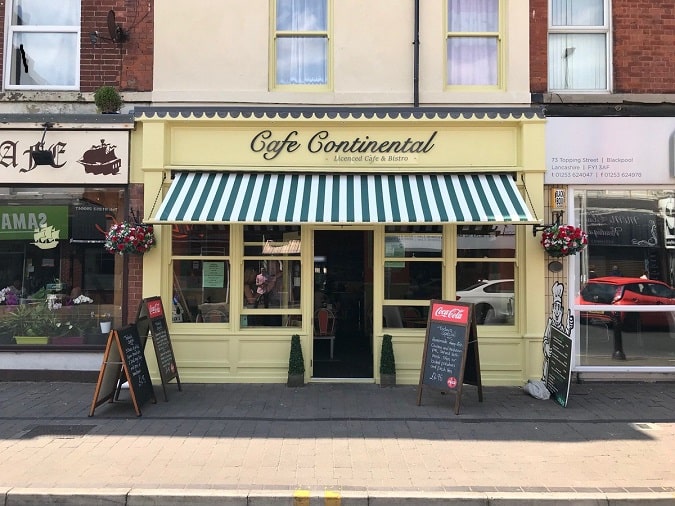 External picture of Cafe Continental Topping Street after renovations