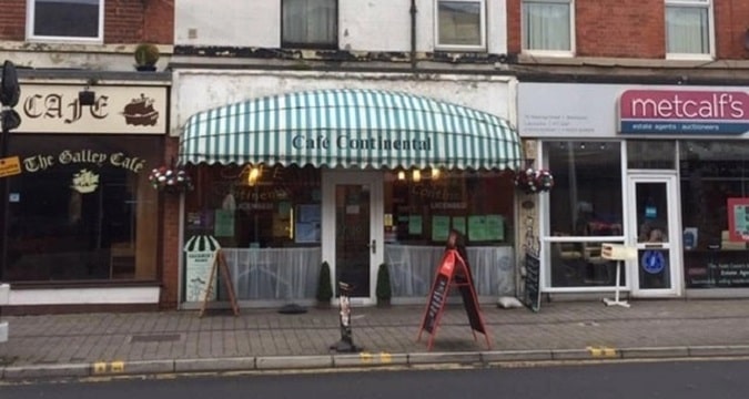 External picture of Cafe Continental Topping Street before renovations