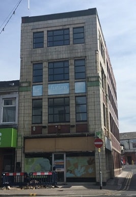External picture of Fabrick Topping Street before renovations