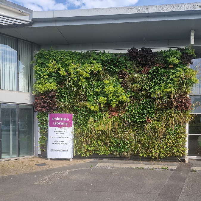 Eco Hub - Living Wall installed at The Palatine Library