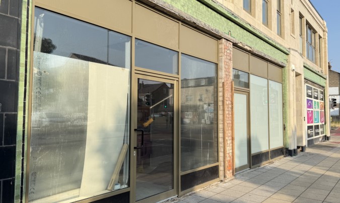 Town Centre Regeneration - New shop fronts in progress at Stanley Buildings
