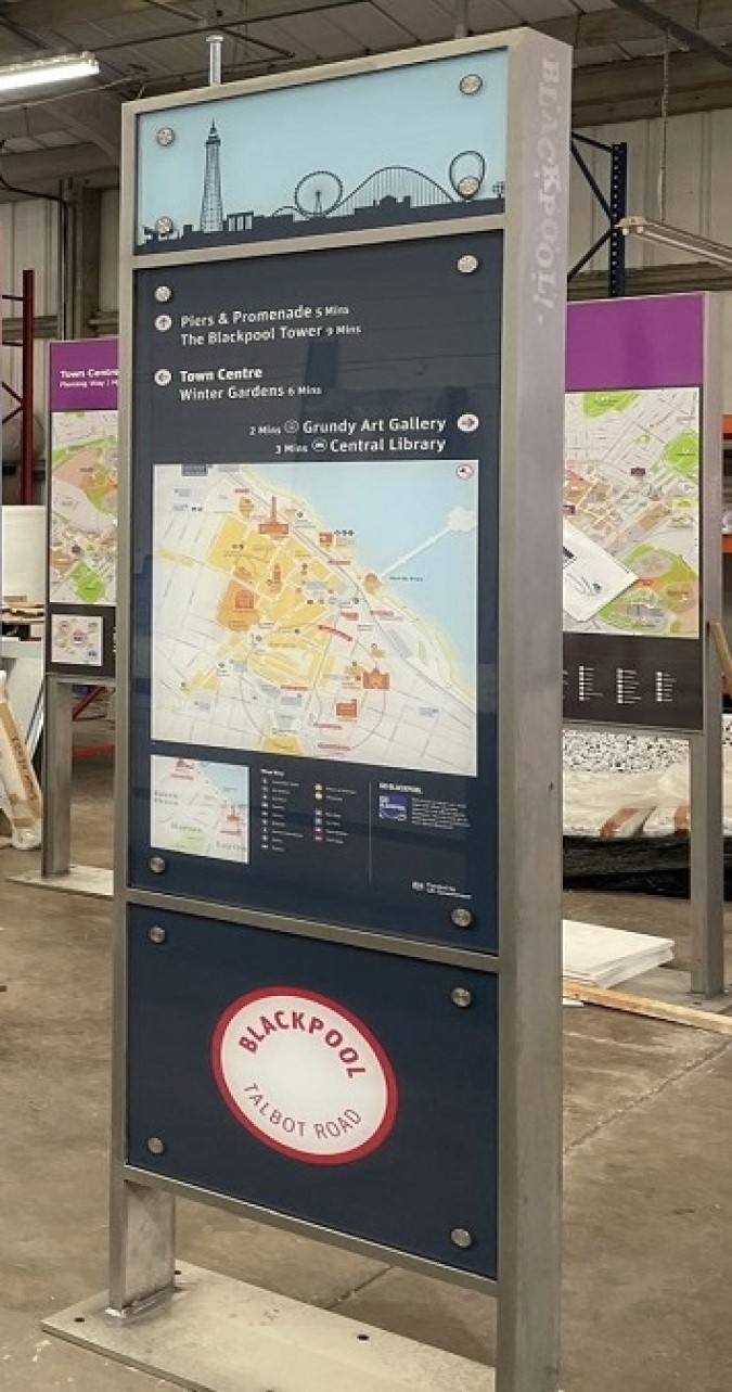 Town Centre Regeneration - New signage and wayfinding for Blackpool