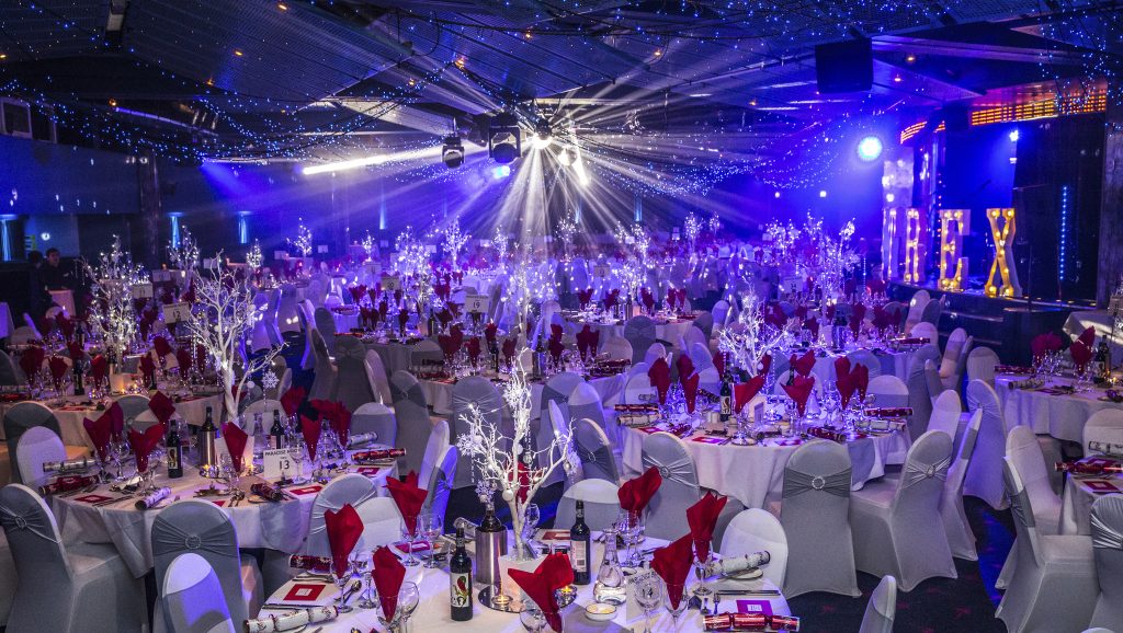 Ornately decorated party room