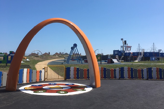 Arch in childrens play area.