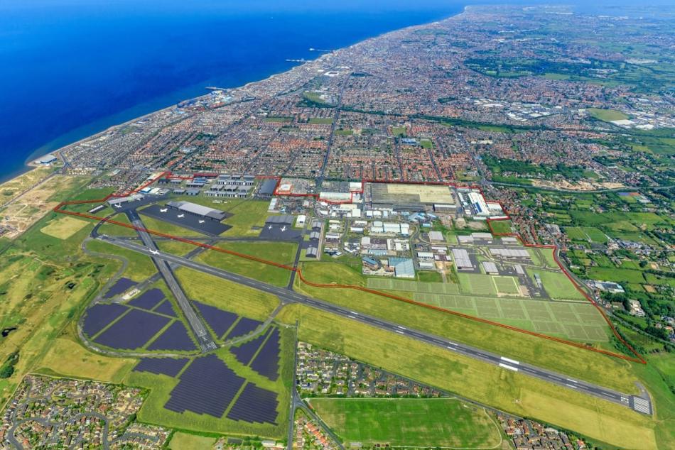 Blackpool Airport EZ Masterplan Visual (Small) With Solar Farm_web-min
