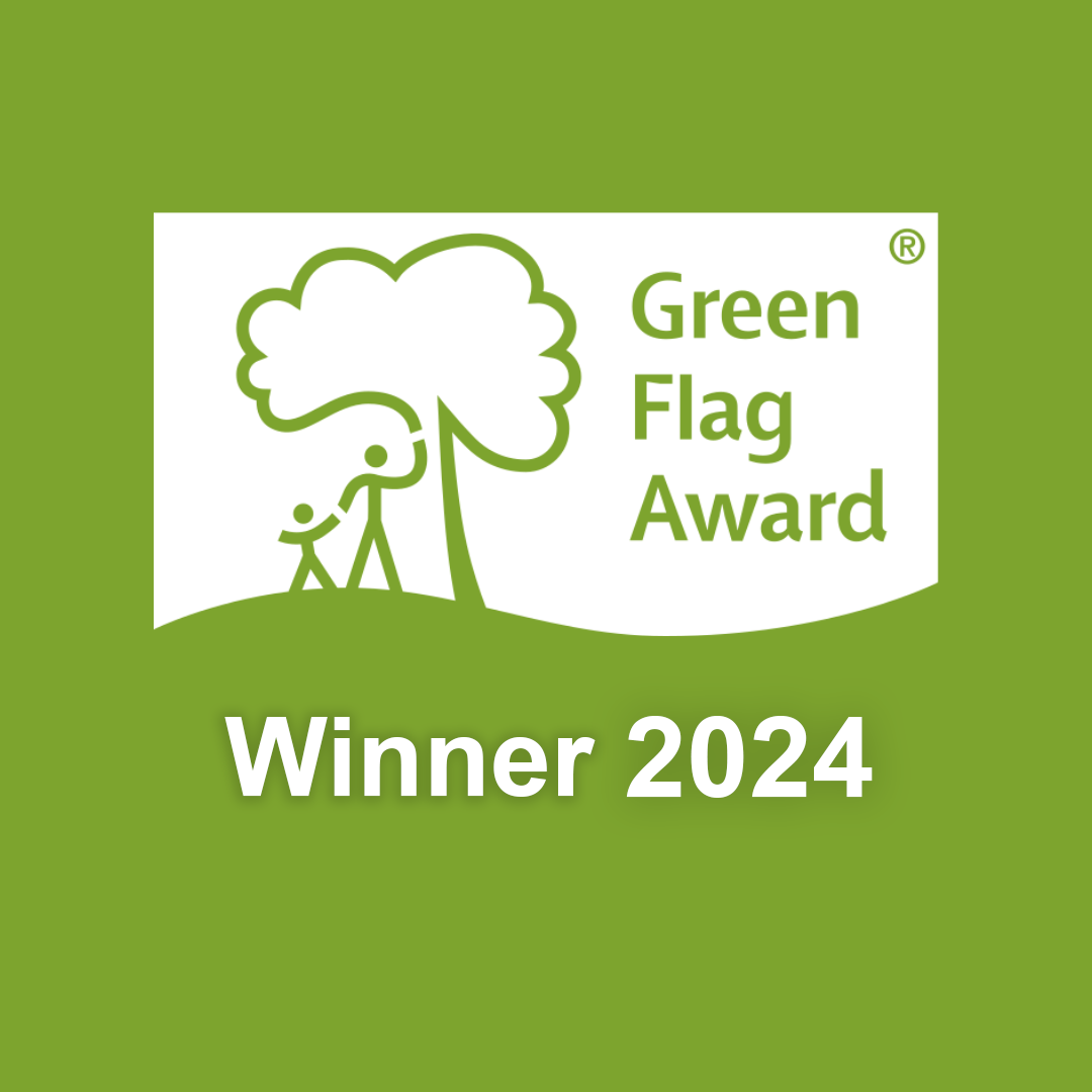 Green flag award logo with text reading 'Green Flag Award Winner 2024'