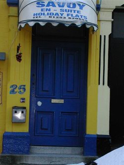 Original door and surround on a house on York Street