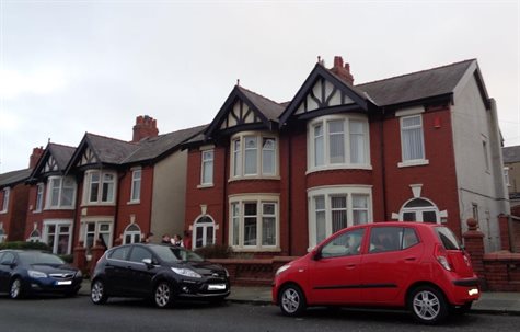 Examples of Double height stone bays and decorative gables on Grange Road