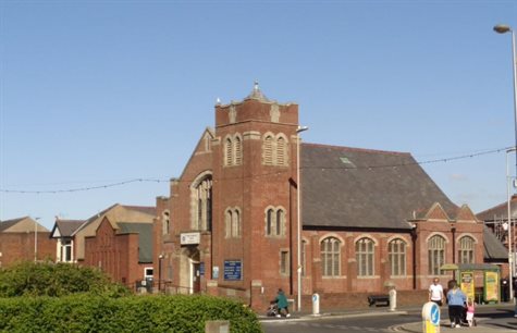 Locally listed Salem Layton Methodist Church with adjacent church hall
