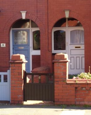 Example of a Recessed pair of doorways