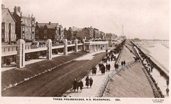 Various walkways on Blackpools upper promenade and North promenade from 1920