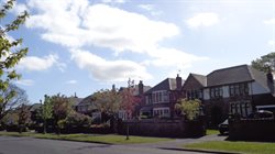 Housing on East Park Drive with wide grass verges