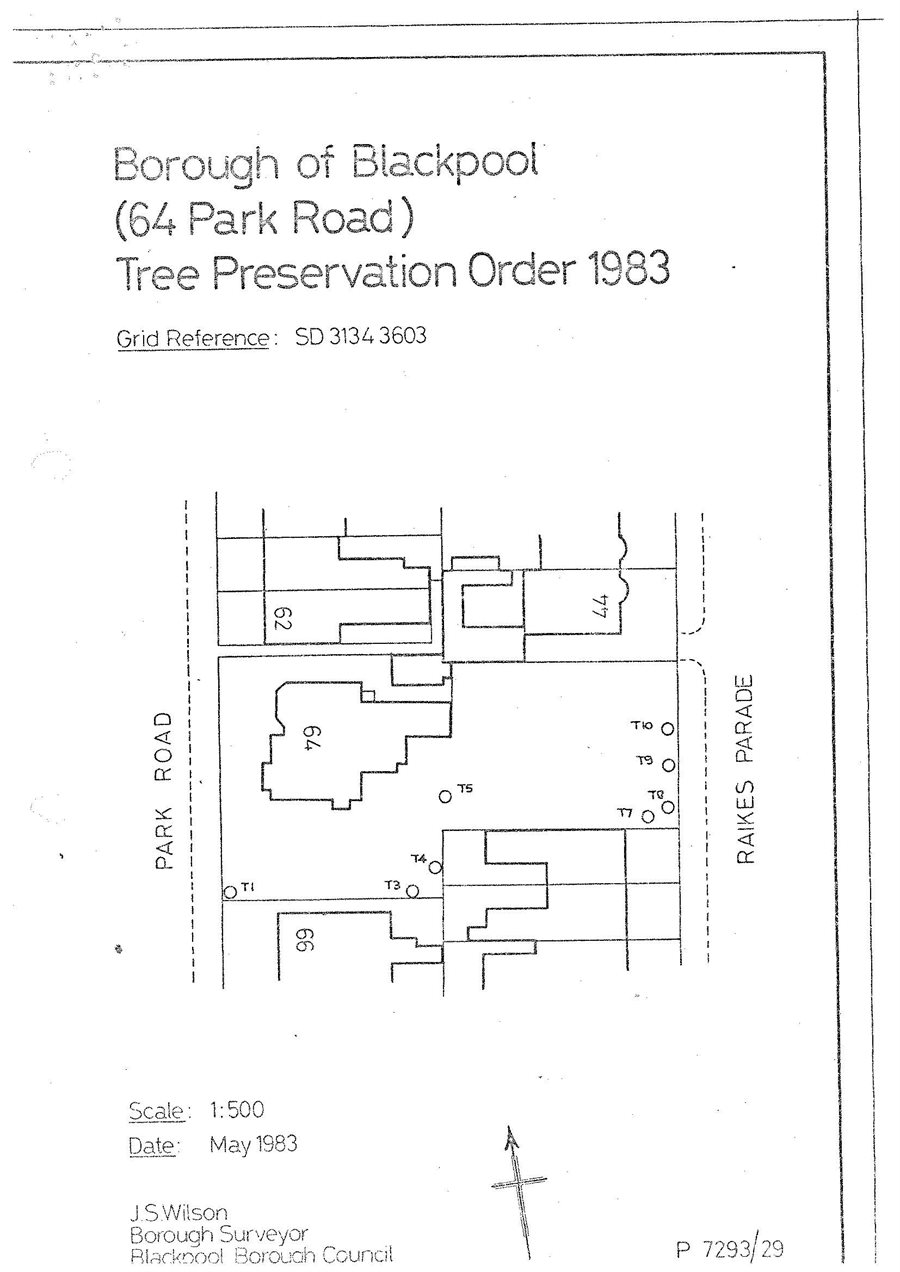 Location Plan showing Trees in TPO22