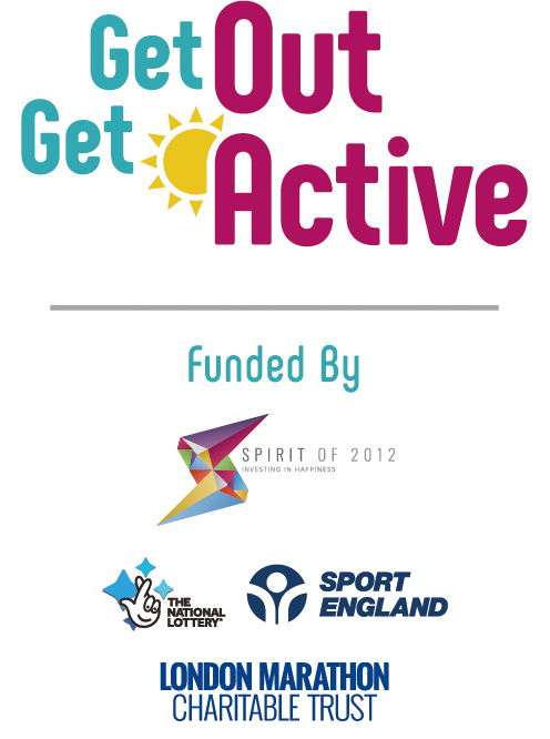 Get Out Get Active - Funded by Spirit of 2012, The National Lottery, Sport England, London Marathon Charitable Trust