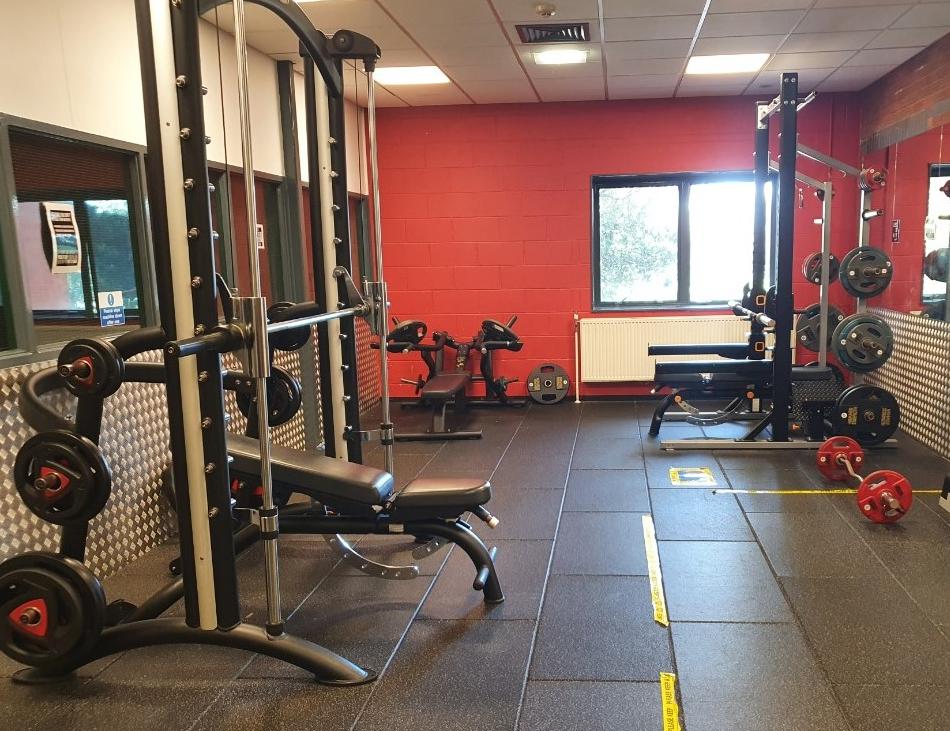 Weights area at Blackpool Sports Centre